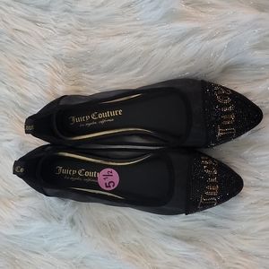 Black and gold juicy Couture penny flat shoe